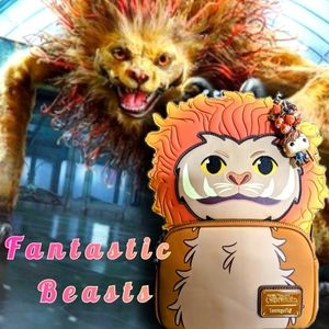 NWT Loungefly Fantastic Beasts ZOUWOU light up mini backpack & Newt Funko CHARM!